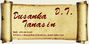 Dušanka Tanasin vizit kartica